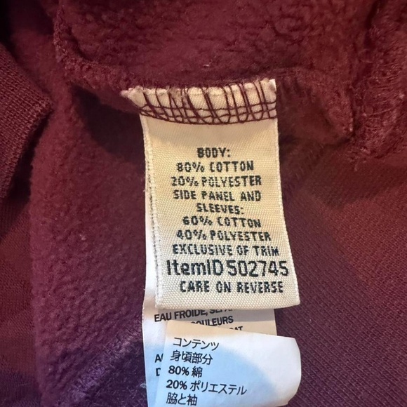 L.L. Bean Purple Quilted Quarter Zip Pullover Sweatshirt Size XL - Picture 3 of 3